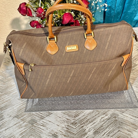 Valentino Garavani Other - Valentino Garavani Taupe Duffel Bag with Camel Accents
